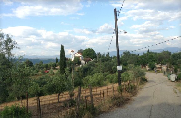 In the distance, the church of Saint Sotiros (Saviour)