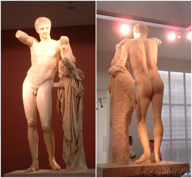 Front and back view of Hermes