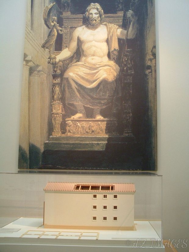 Portrait of the statue of Zeus and Phidia's